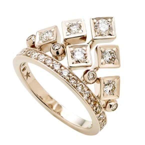 H Stern 18K Gold Diamonds King Ring "King And Queen Collection" Size 6.5 - Picture 15 of 17